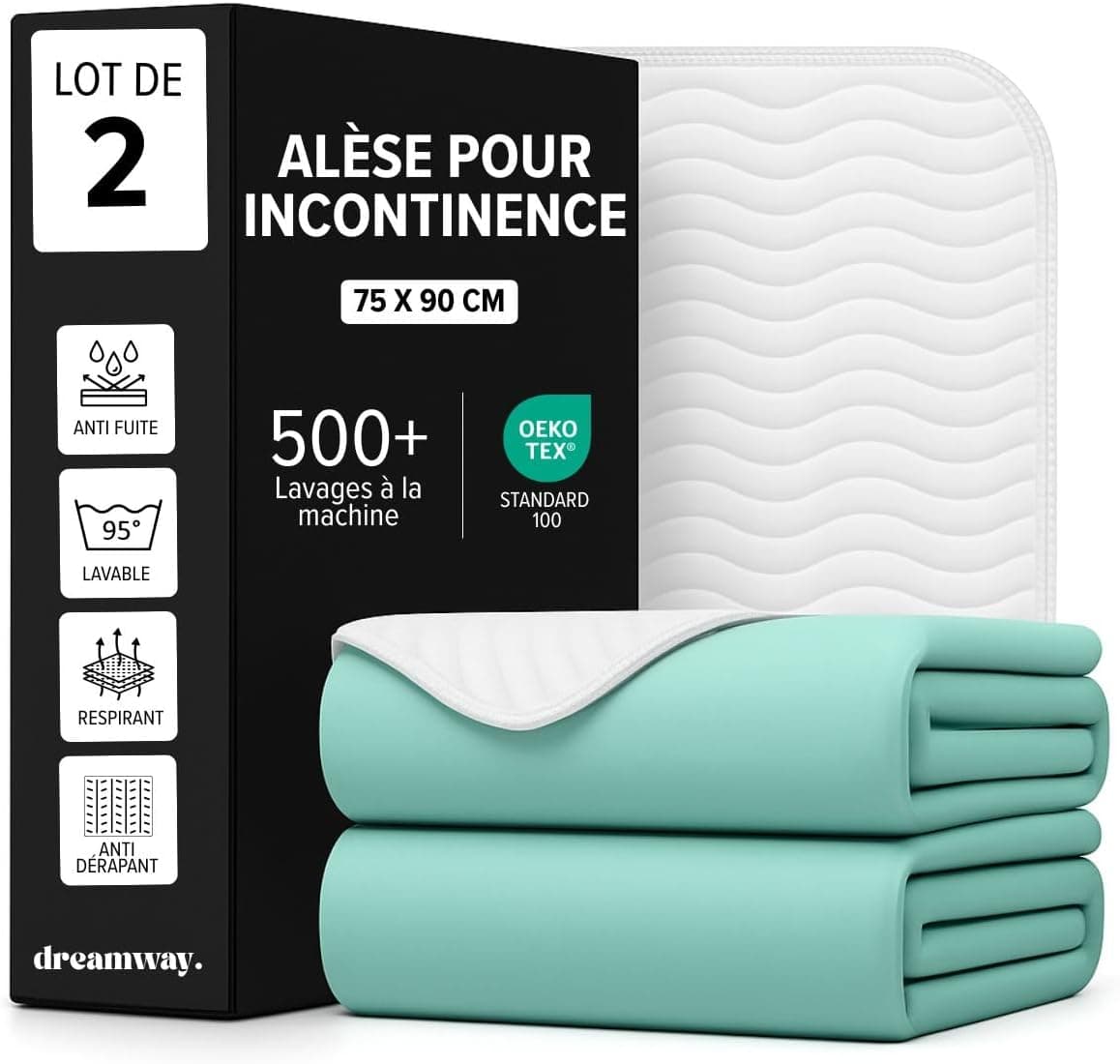 Alèses imperméables lavables (lot de 2)
