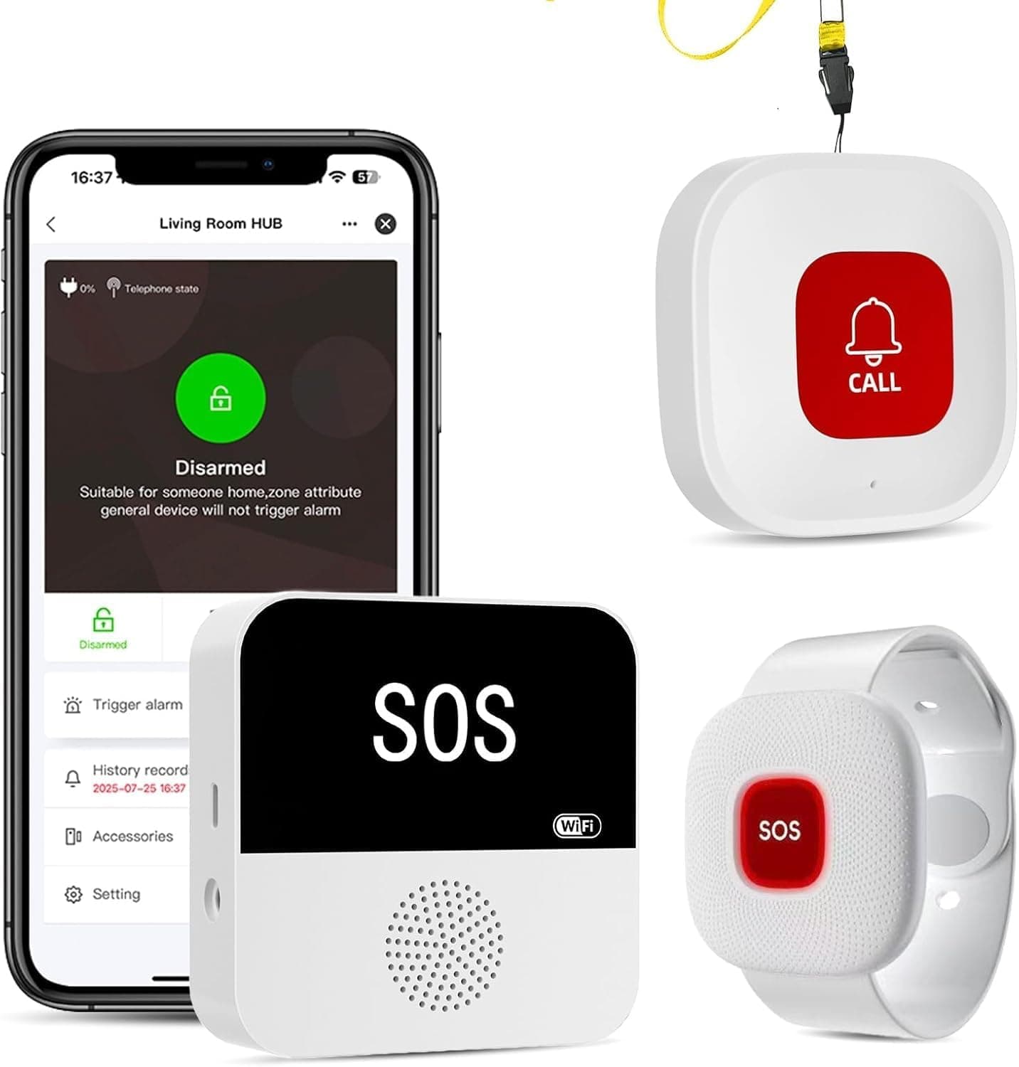 Bracelet d'alarme SOS sans fil