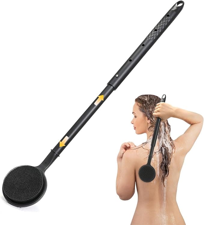 Brosse de dos à long manche télescopique