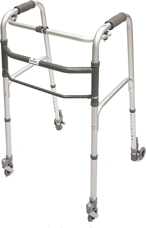 Cadre de marche à deux roues avant pour personne âgée
