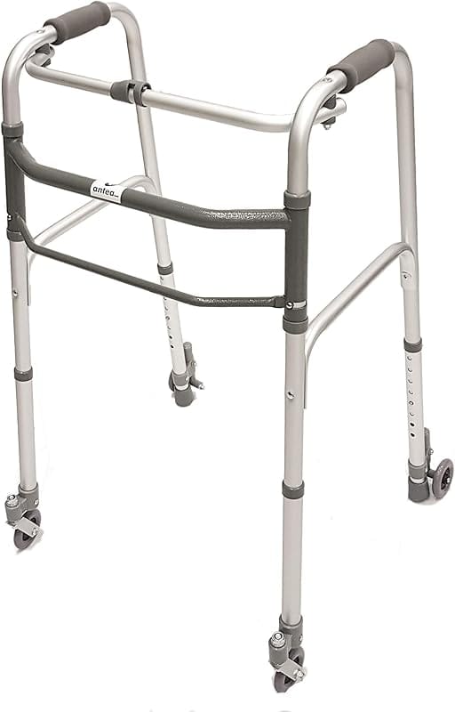 Cadre de marche à deux roues avant pour personne âgée
