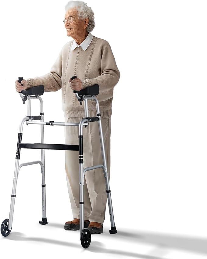 Déambulateur pliable renforcé avec roues avant