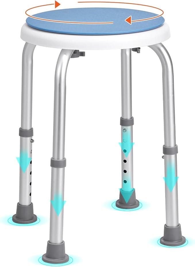 Siège de douche à assise pivotante