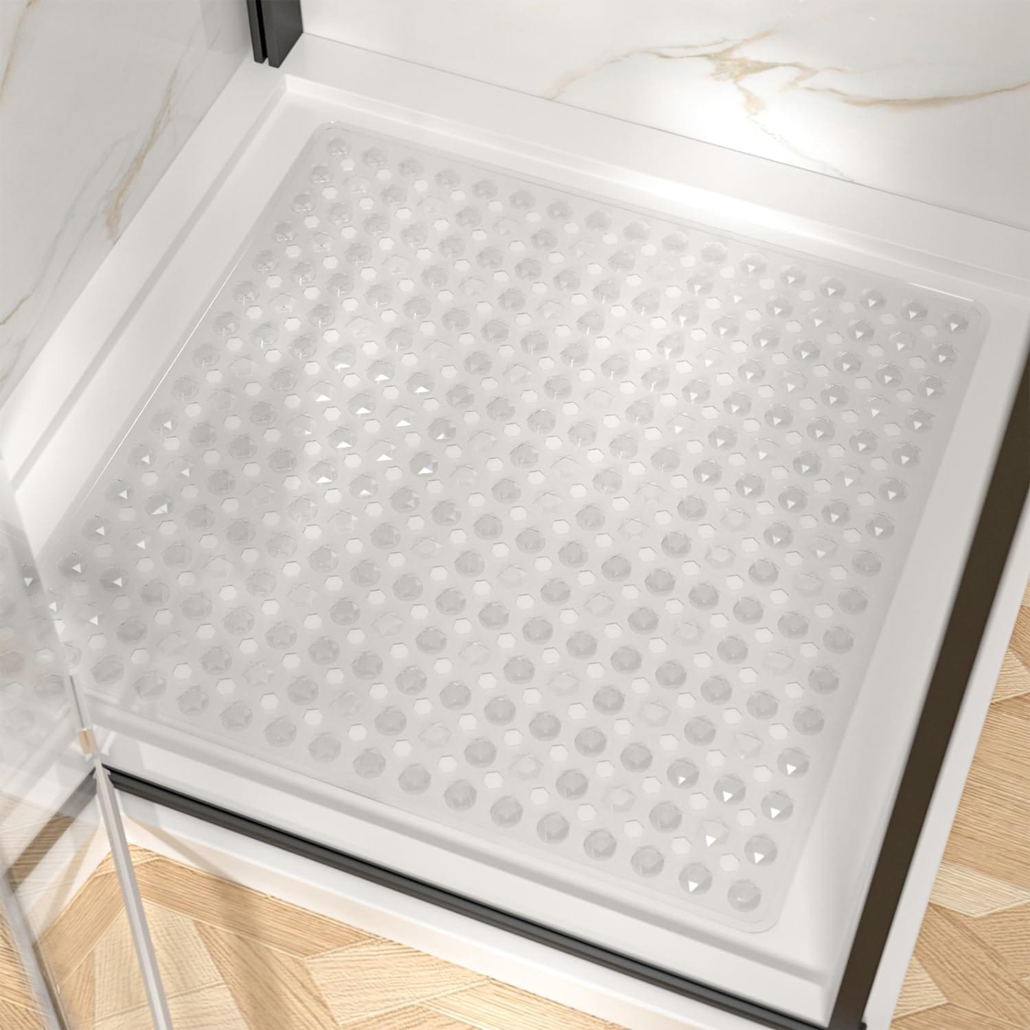 Tapis de douche antidérapant à ventouses