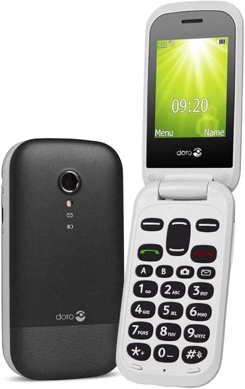 Téléphone à grosses touches avec écran et touches mémoire photo